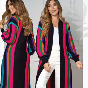 Sweater gabán rayas