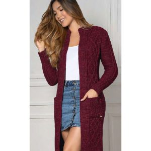 Sweater gabán franja rombos