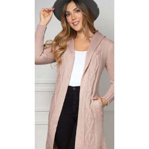 Sweater gabán franja trenza