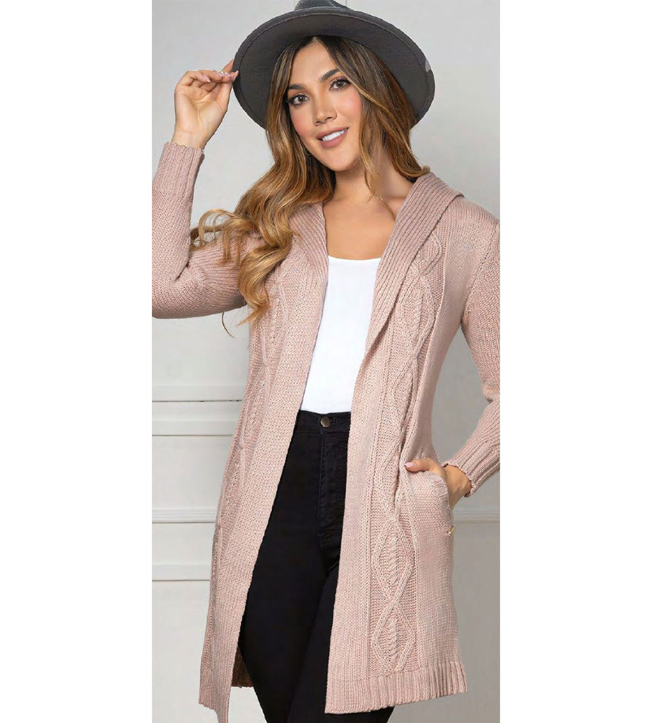 Sweater gabán franja trenza