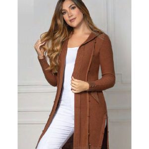 Sweater gabán capucha Mujer