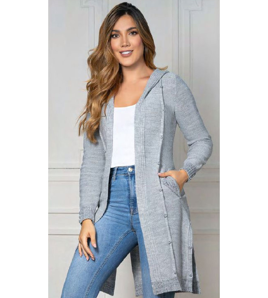 Sweater gabán capucha Mujer - Image 2