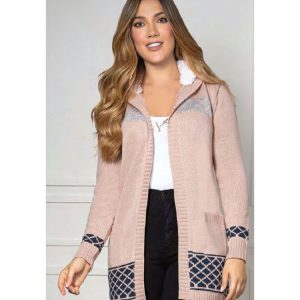 Sweater gabán 2 franjas rombos