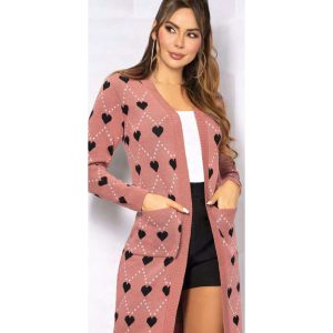 Sweater gabán corazones