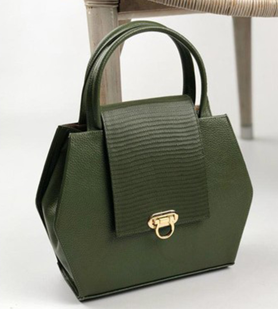 Bolso hexágonal