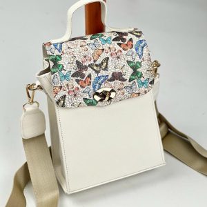 Bolso cuero mariposas