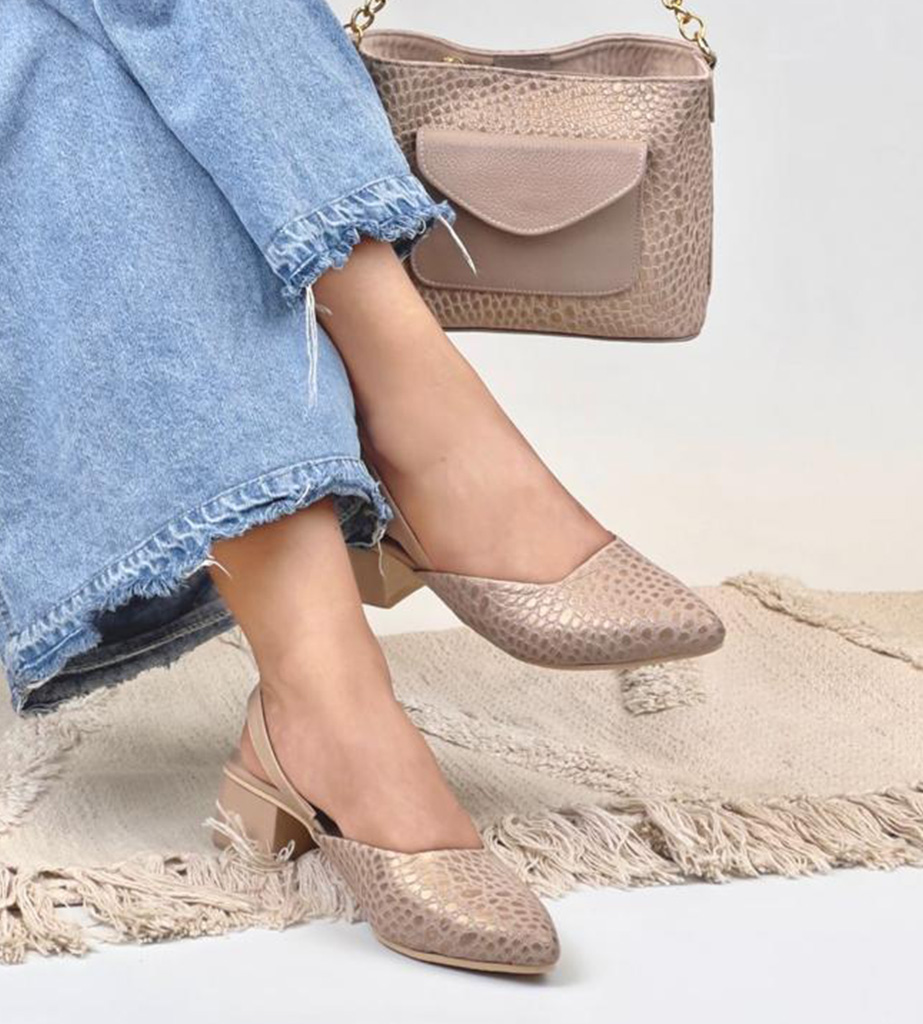 Mules nude textura
